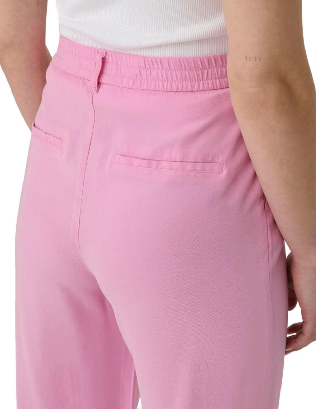 Pantalón Only Aris rosa chicle de tela para mujer