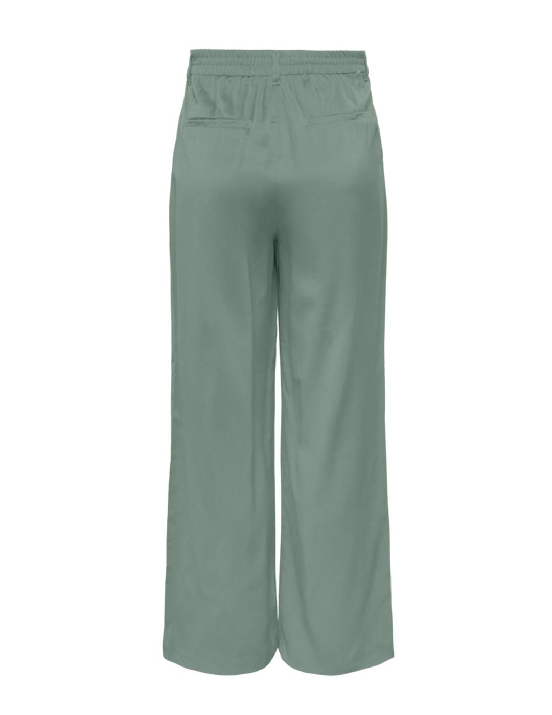 Pantalón Only Aris verde de tela para mujer