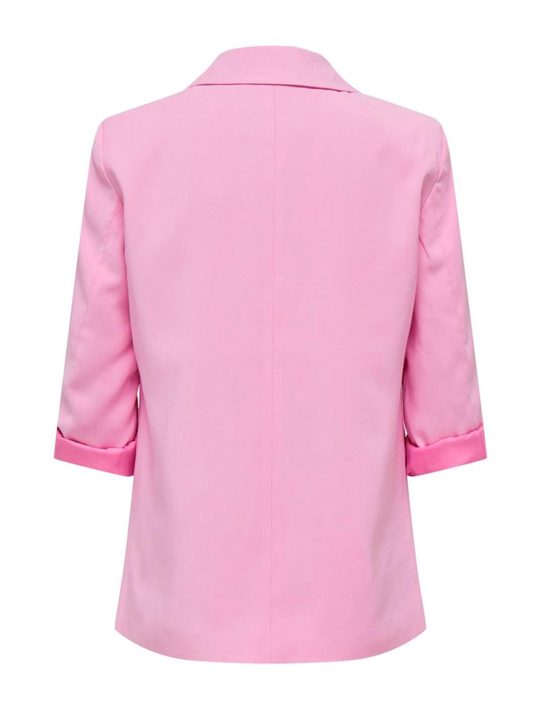 Blazer Only Aris rosa chicle regular sin cierre de mujer