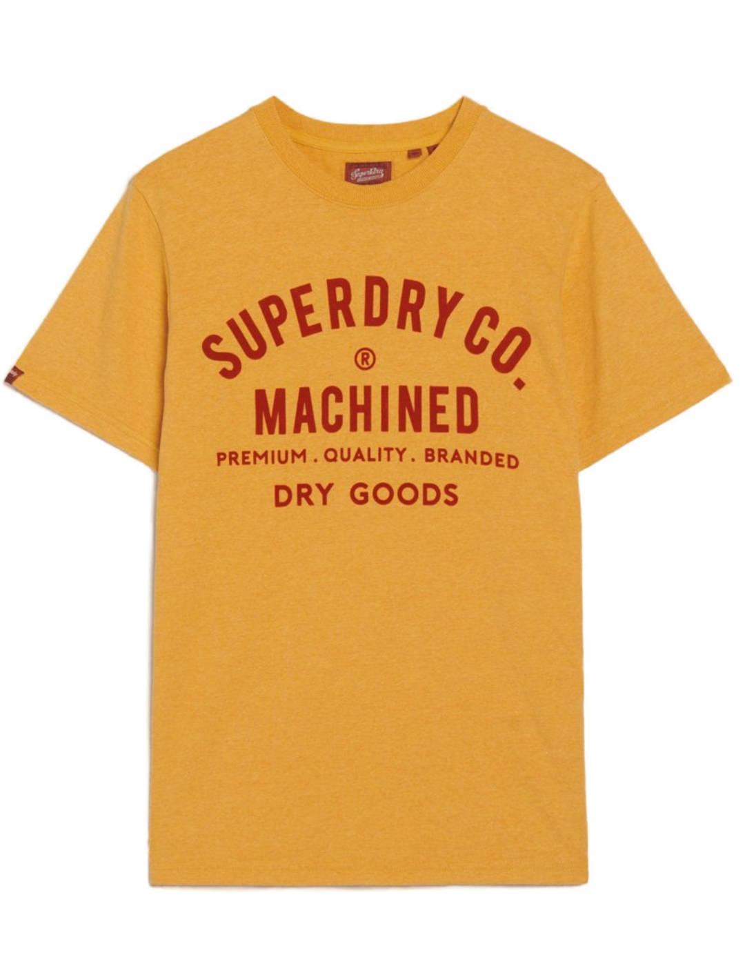 Camiseta Superdry Workwear amarillo manga corta para hombre
