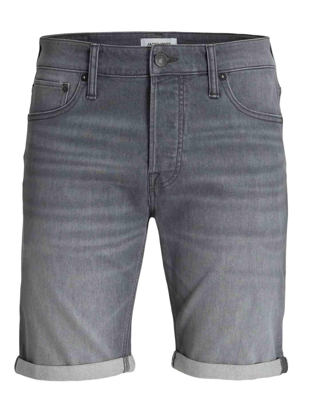 Bermuda vaquera Jack&Jones Rick grises regular de hombre