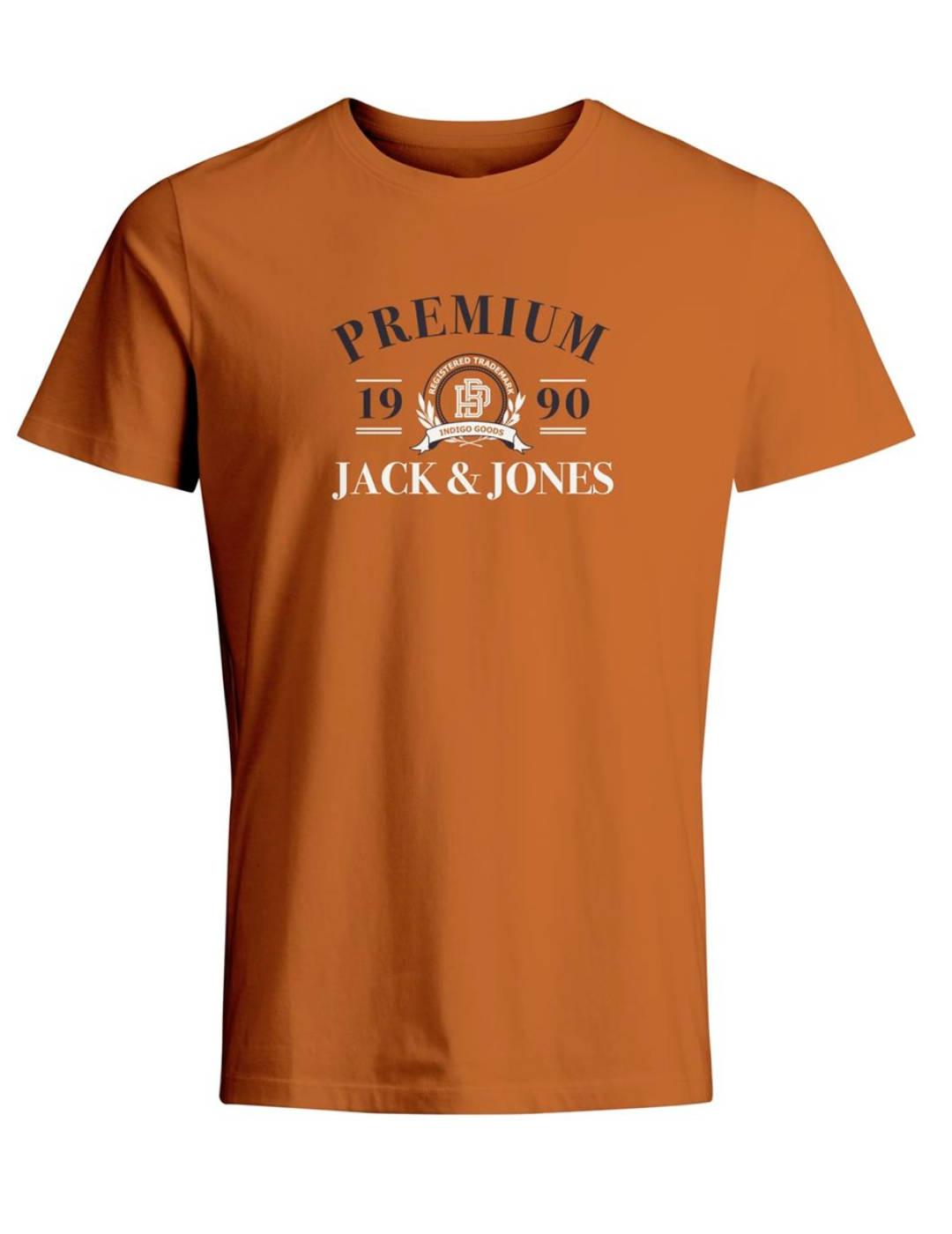 Camiseta Jack&Jones Cameros naranja manga corta para hombre