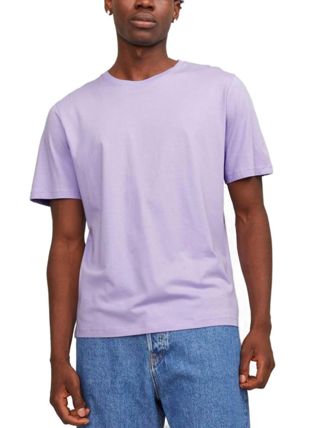 Camiseta Jack&Jones Organic lila manga corta de hombre