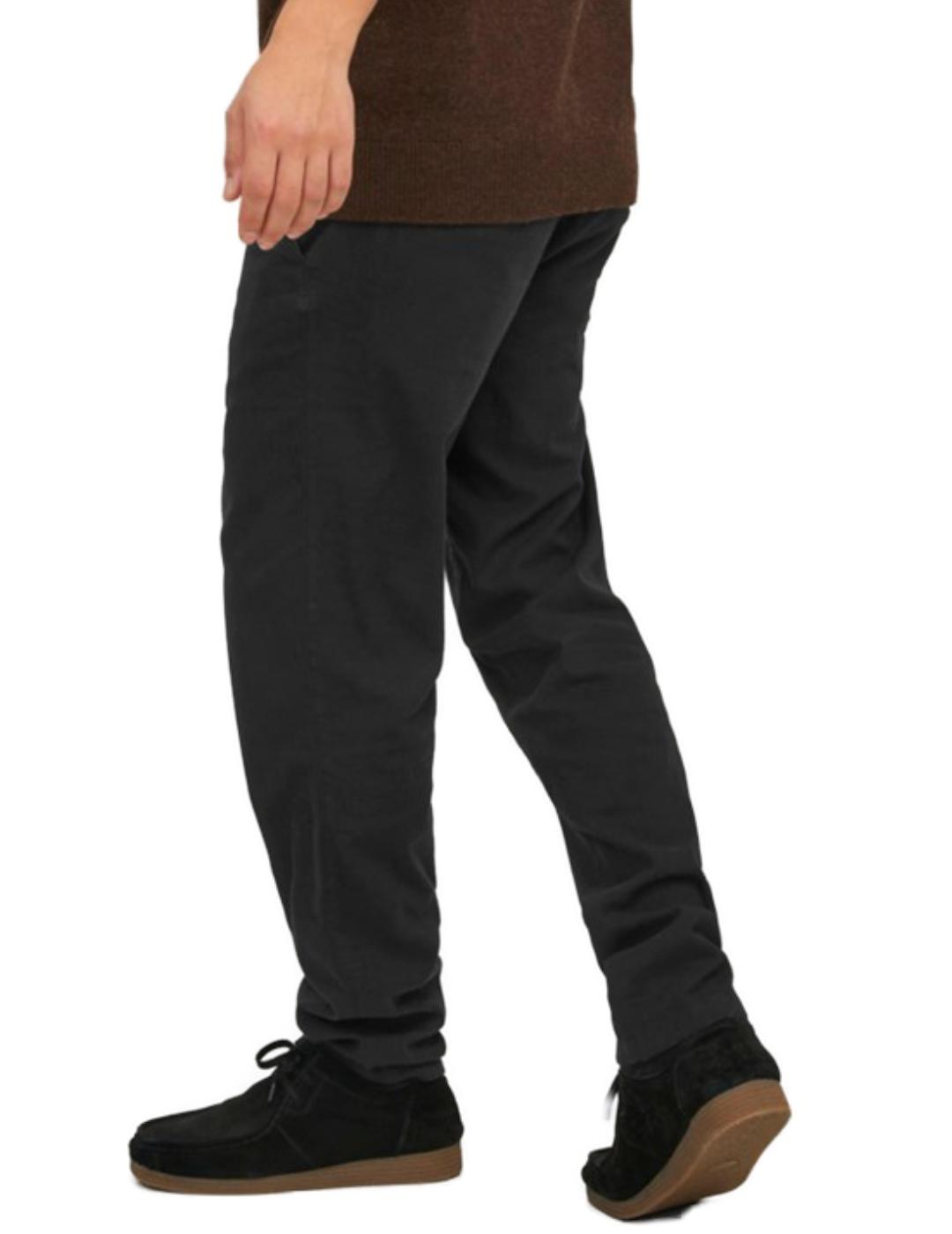 Pantalón chino Jack&Jones Ollie negro de lino para hombre