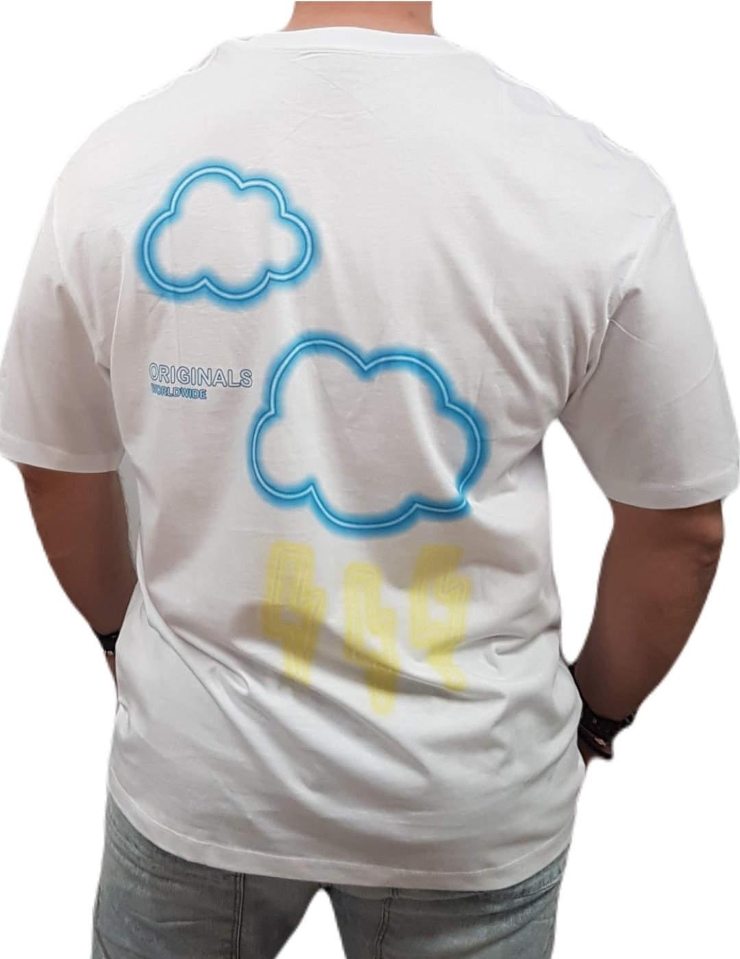 Camiseta Jack&Jones Vivid nube blanca manga corta de hombre