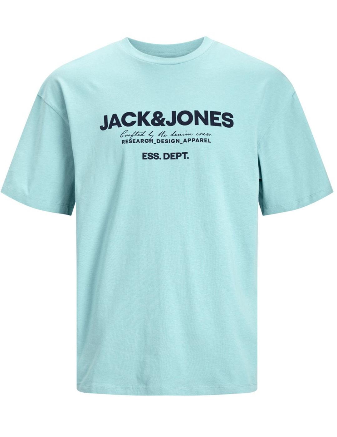Camiseta Jack&Jones Ale turquesa manga corta para hombre