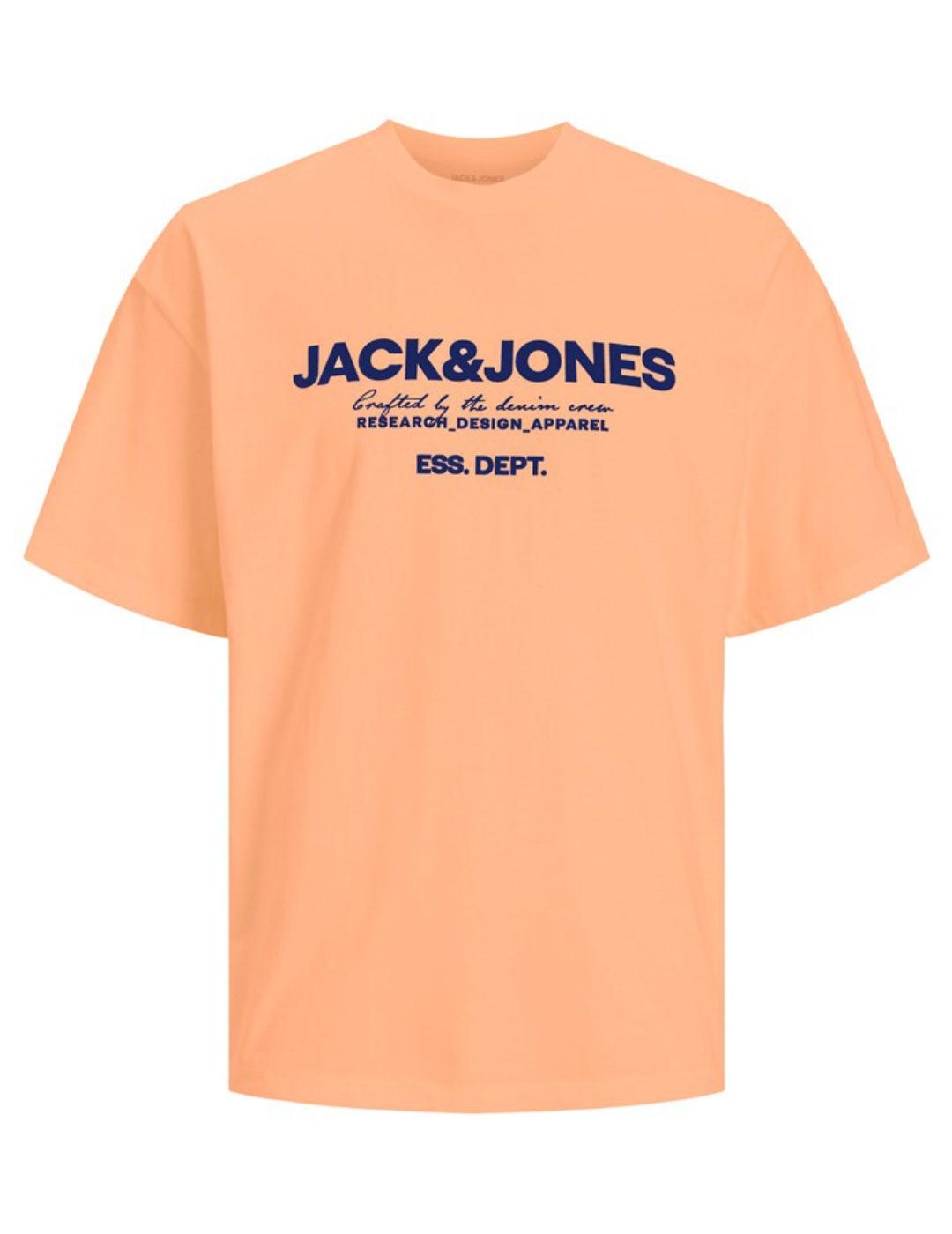 Camiseta Jack&Jones Ale naranja manga corta para hombre