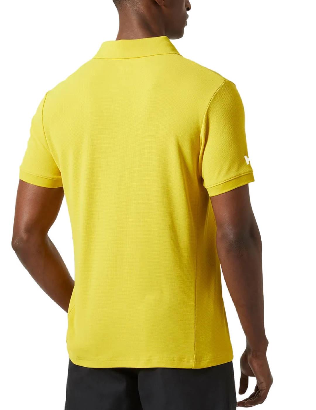 Polo Helly Hansen Race amarillo manga corta para hombre