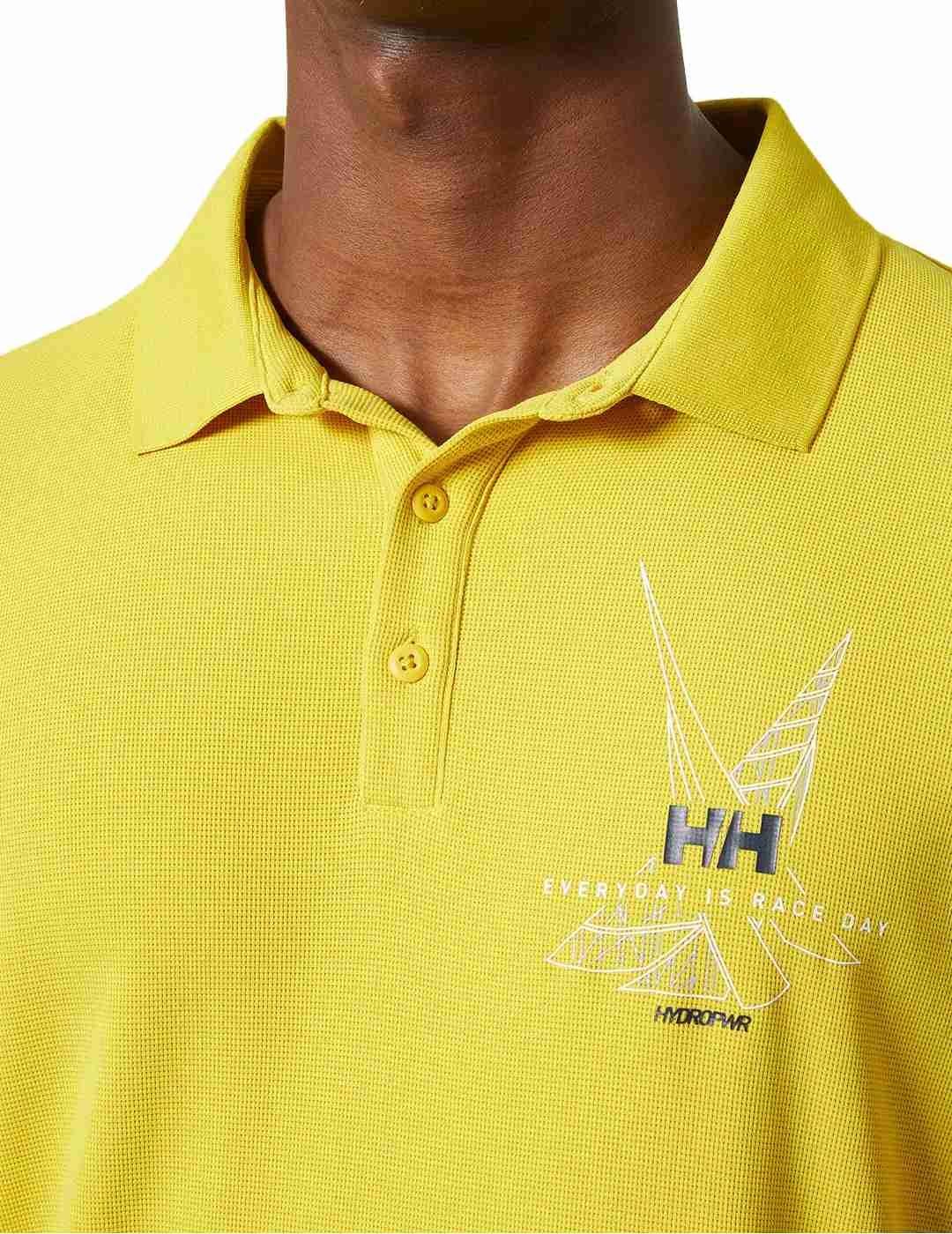 Polo Helly Hansen Race amarillo manga corta para hombre