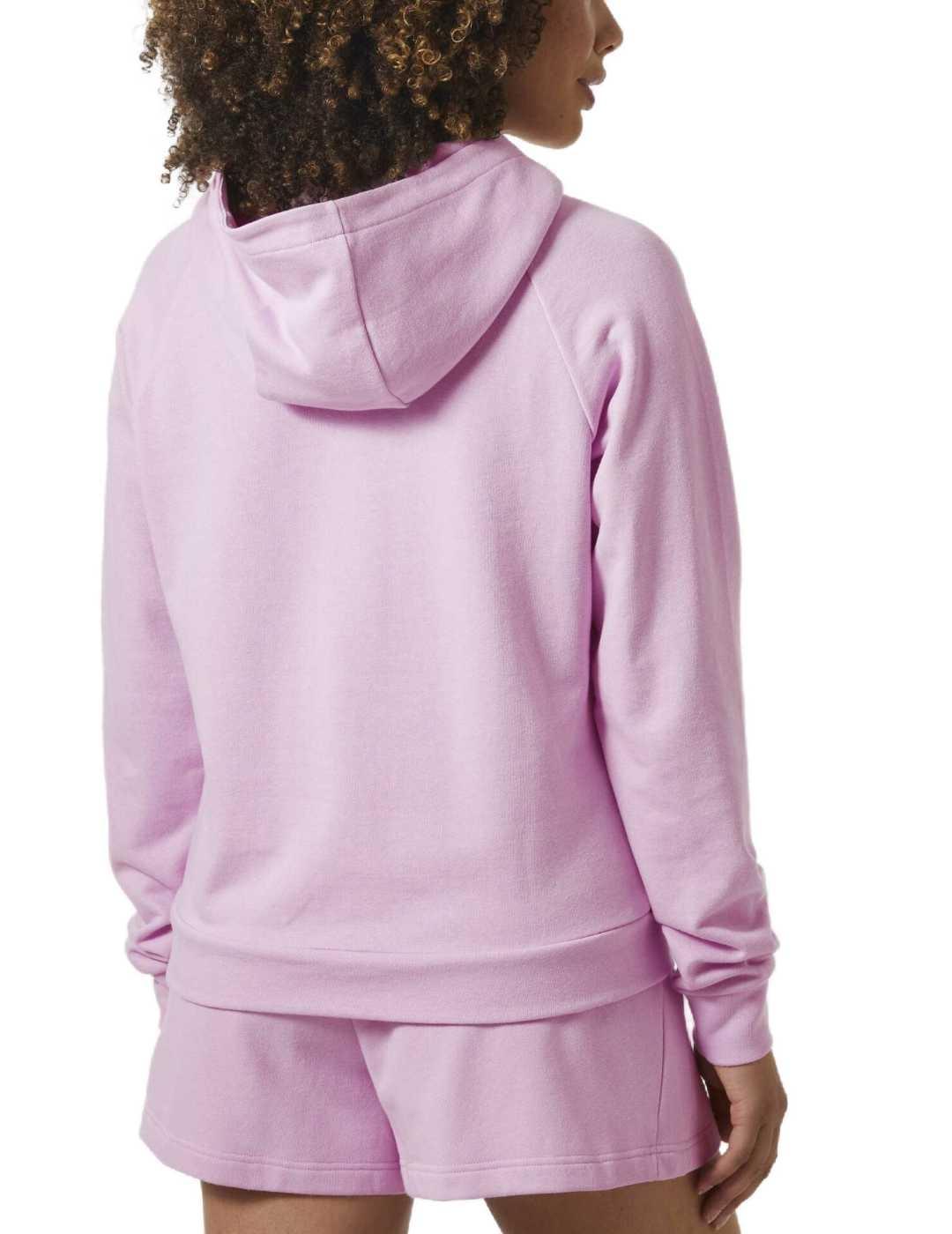 Sudadera Helly Hansen rosa logo tono con capucha para mujer