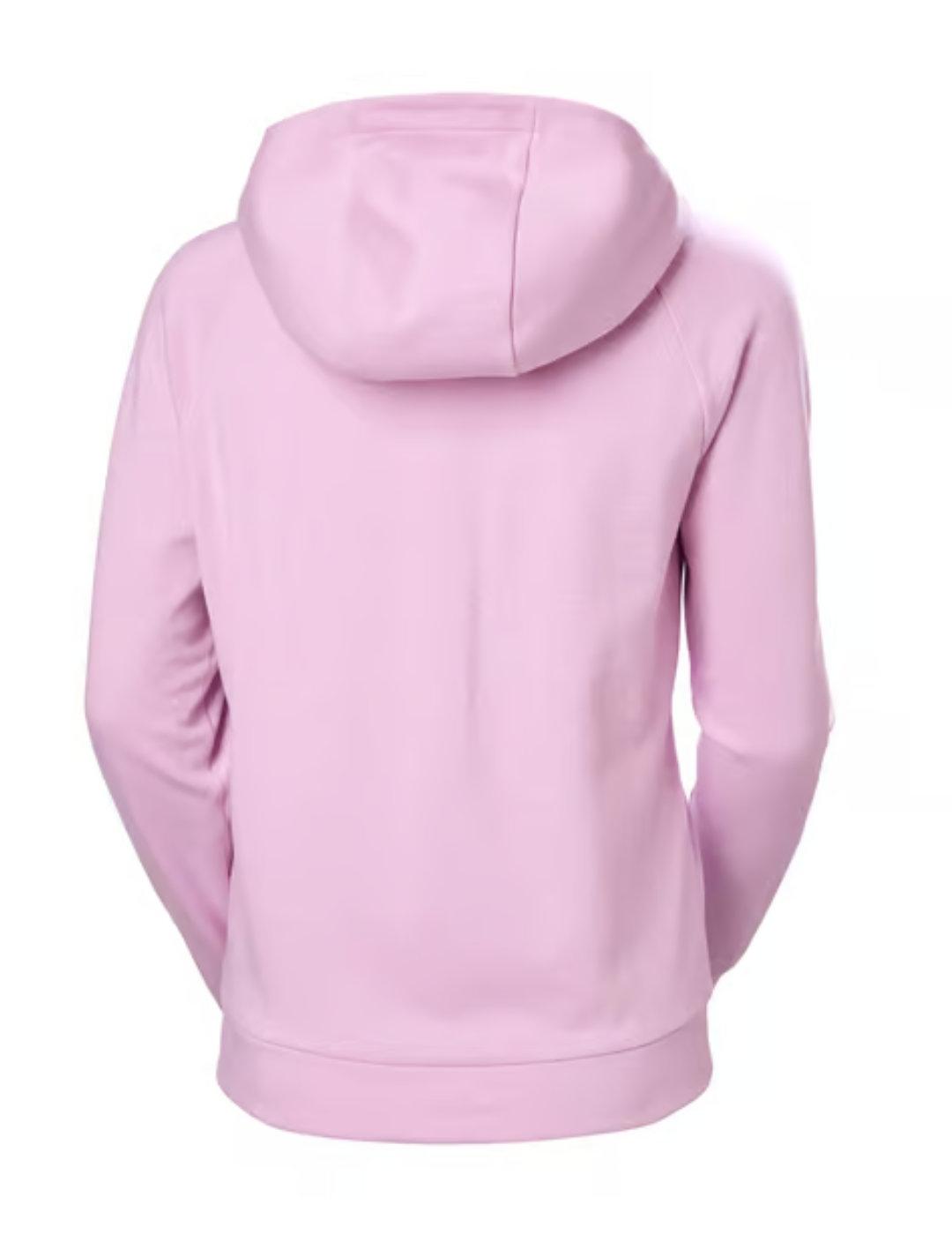 Sudadera Helly Hansen rosa logo tono con capucha para mujer
