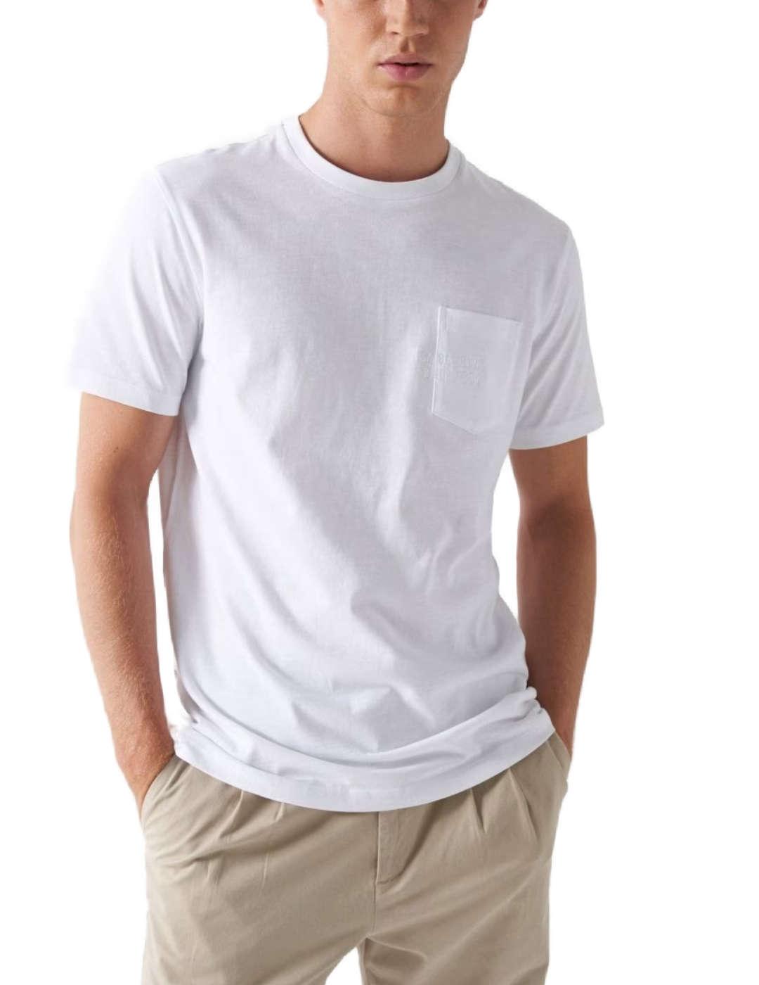 Camiseta Salsa con tinte vegetal blanca manga corta hombre