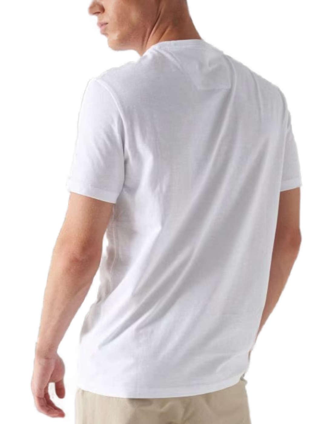 Camiseta Salsa con tinte vegetal blanca manga corta hombre