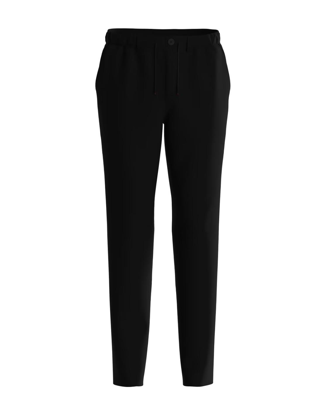 Pantalón Guess chino Tech negro slim cintura elástica hombre