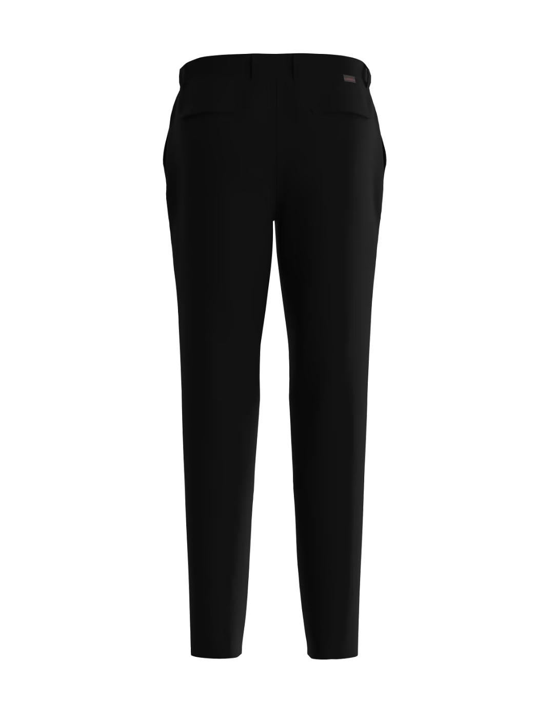 Pantalón Guess chino Tech negro slim cintura elástica hombre