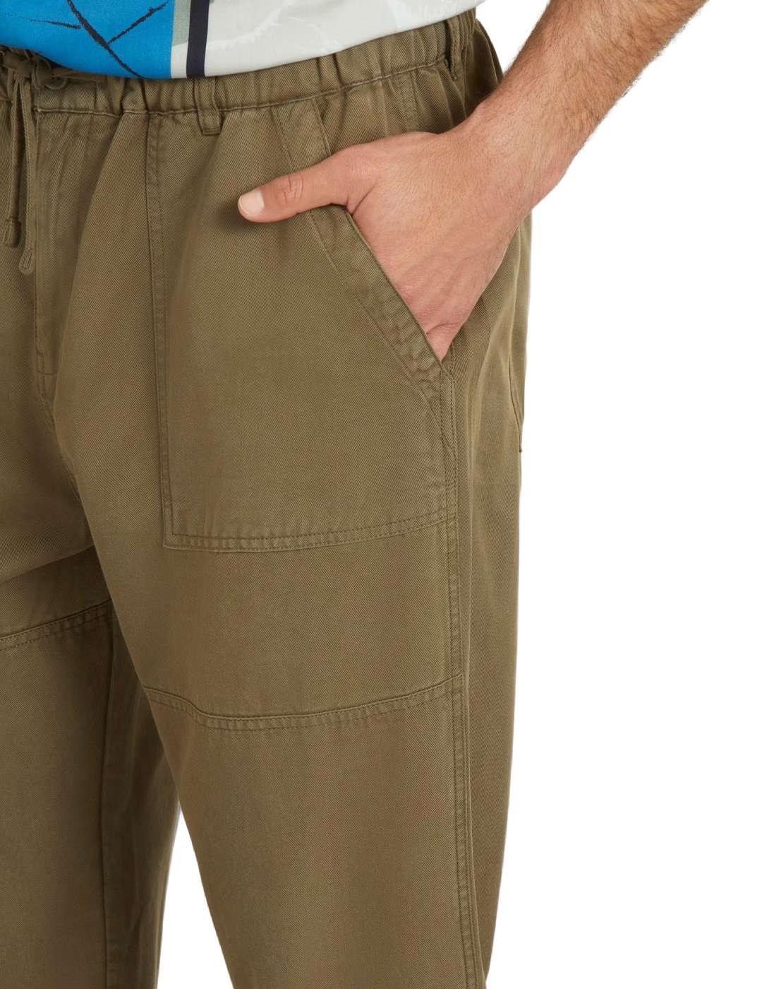 Pantalón Guess Bowie verde de tela relaxed para hombre