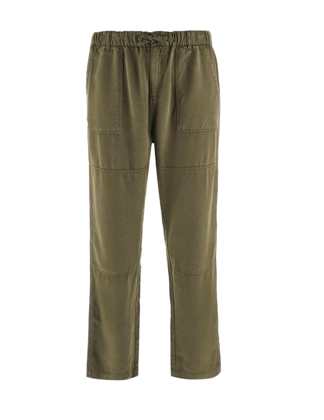 Pantalón Guess Bowie verde de tela relaxed para hombre