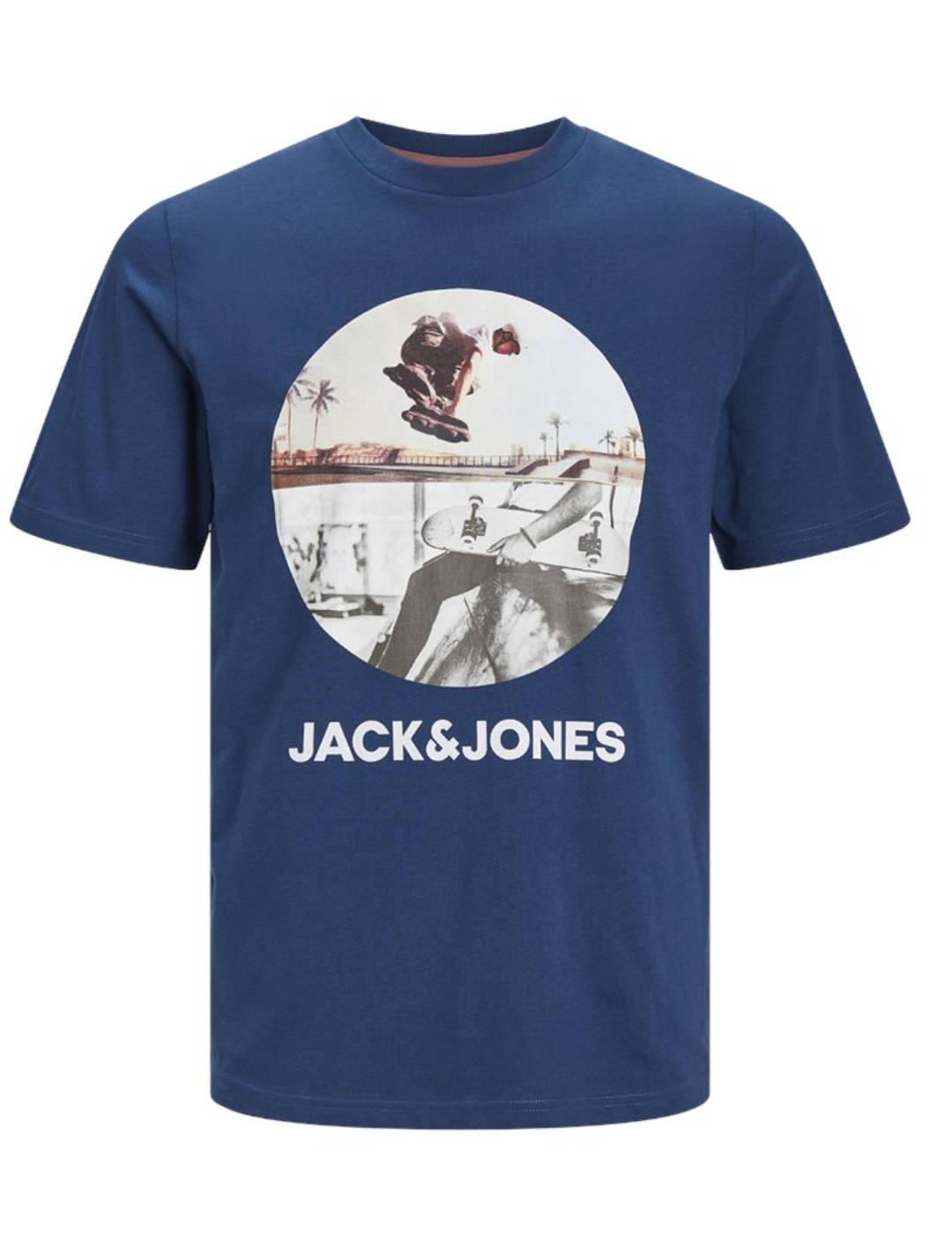 Camiseta Jack&Jones Junior Navin marino manga corta de niño
