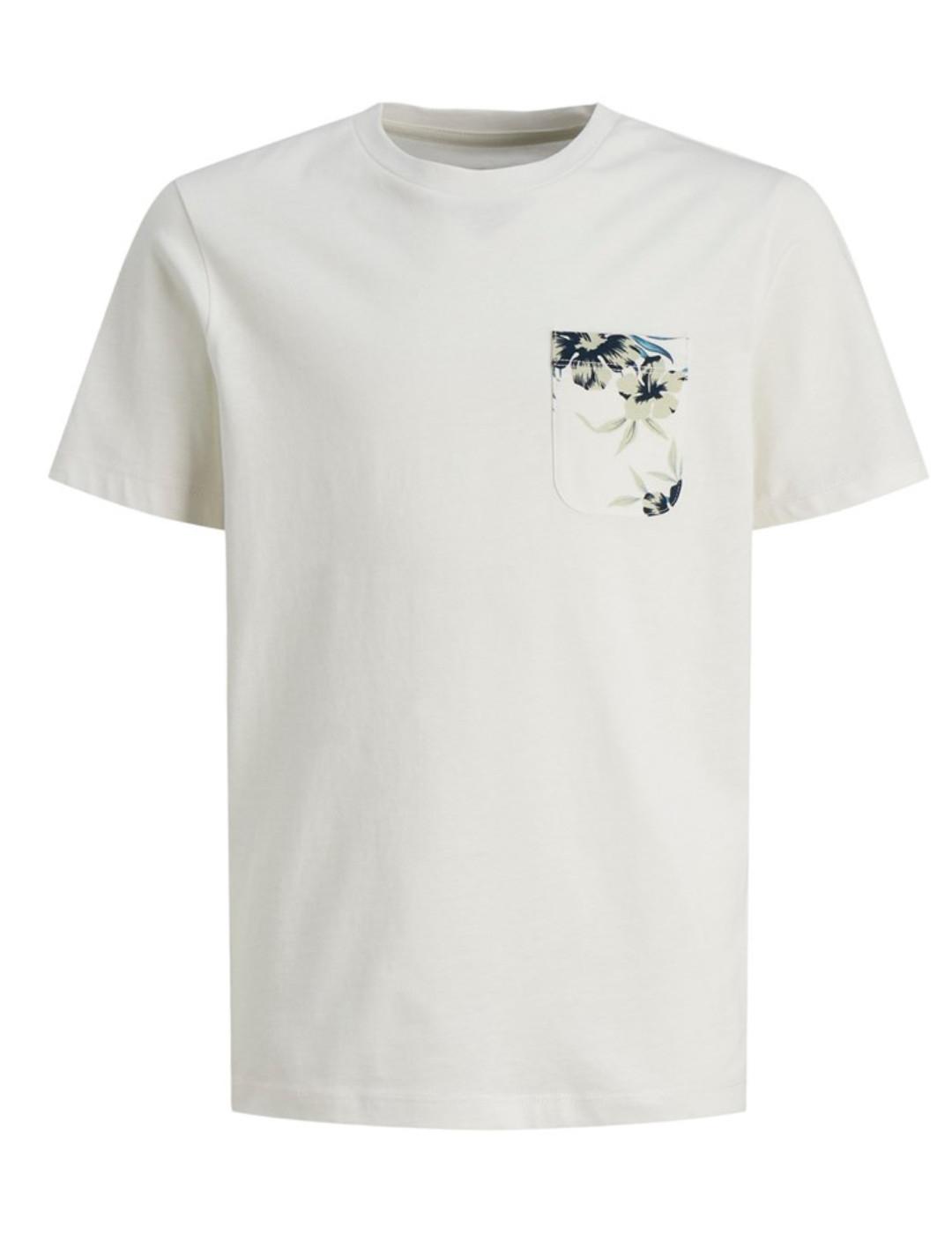 Camiseta Jack&Jones Chill blanco manga corta para niño