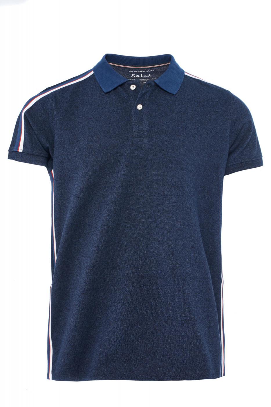 POLO FIT REGULAR CON RAYA LATERAL-W