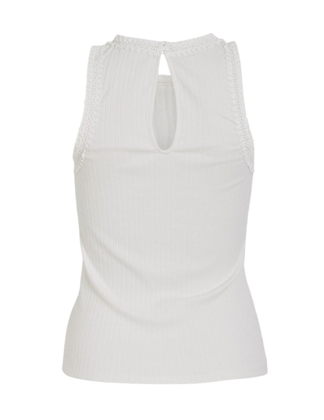 Camiseta Vila Babia blanco cuello halter para mujer