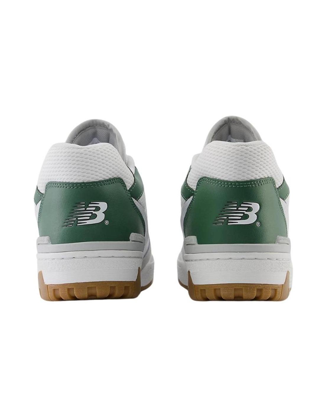 Zapatillas New Balance 550 blanco y verde para hombre