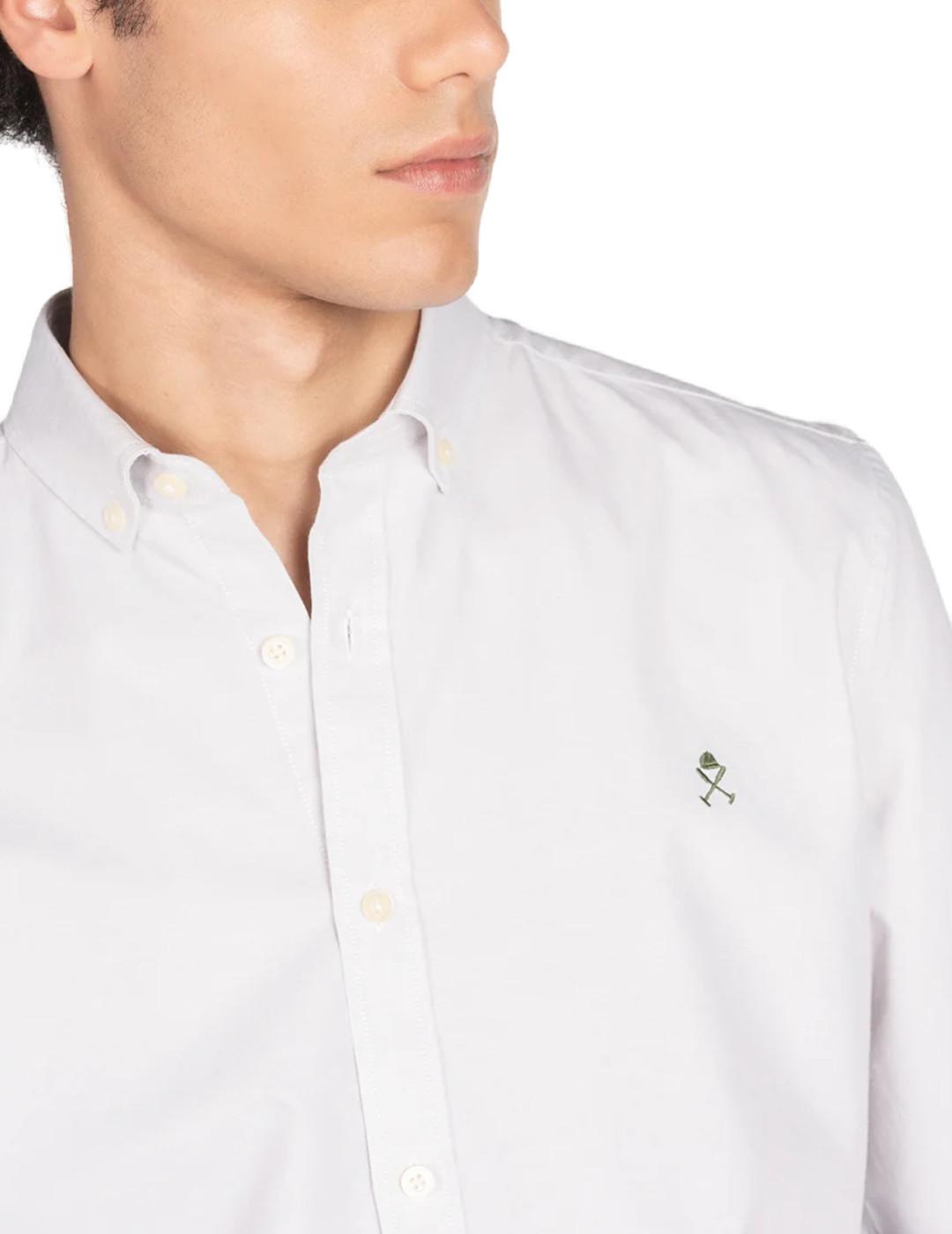 Camisa Harper&Neyer Oxford gris claro manga larga hombre