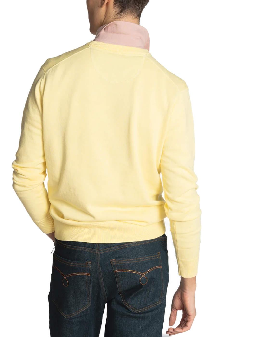 Jersey Harper&Neyer Round amarillo punto fino de hombre