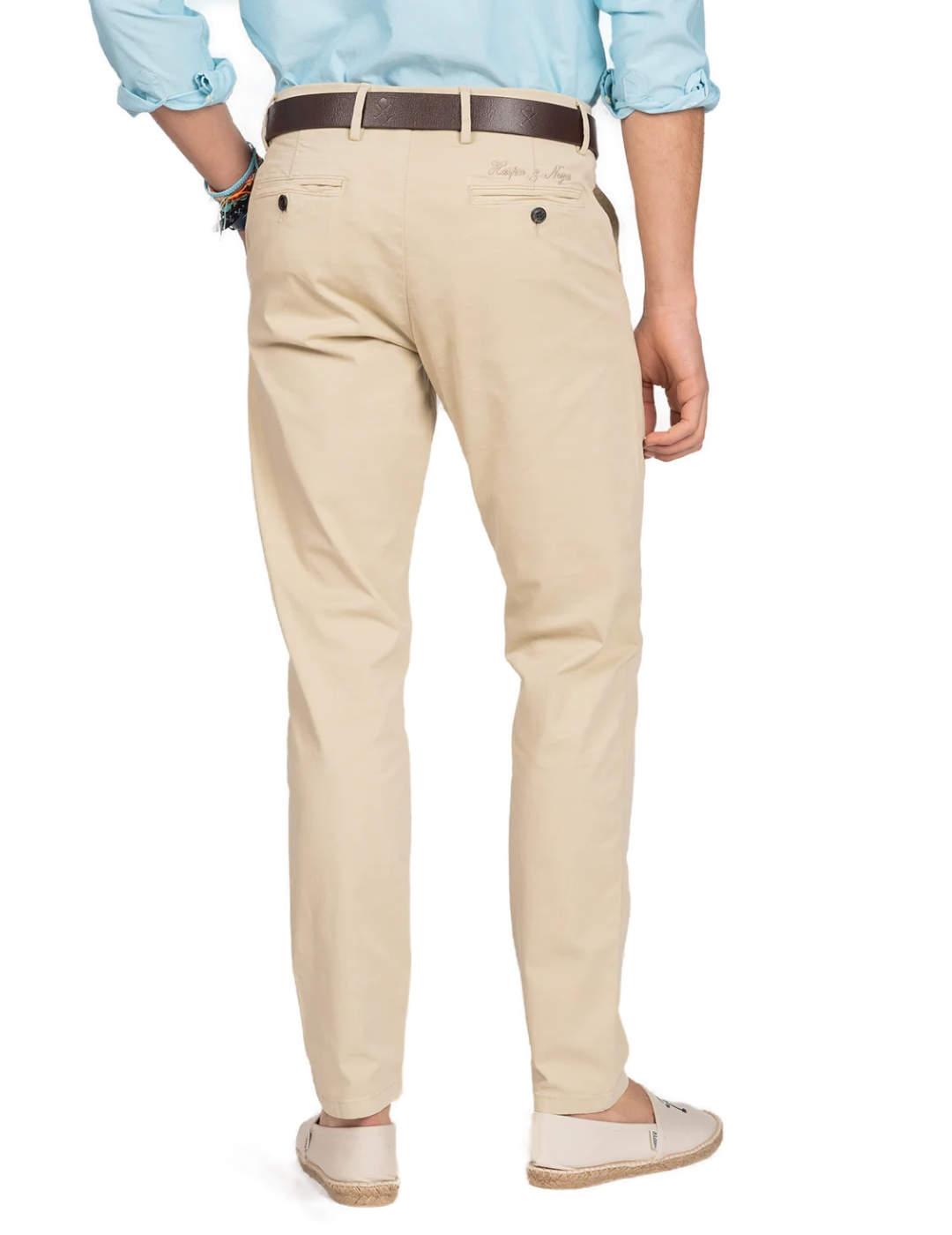 Pantalón Harper&Neyer chino beige slim de hombre