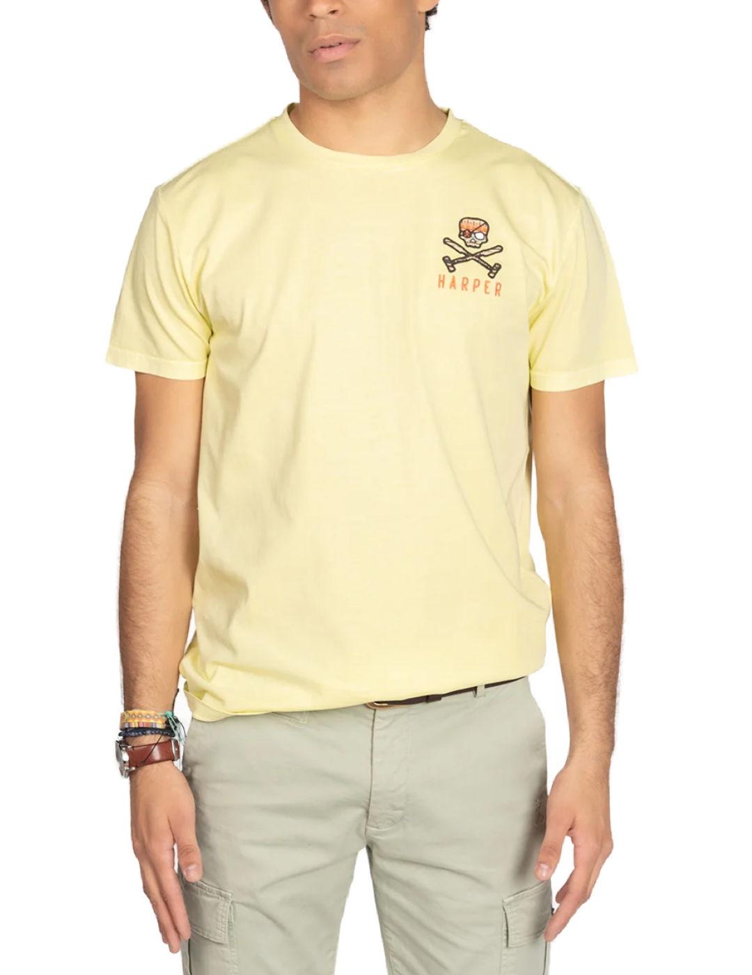 Camiseta Harper&Neyer hurricane amarilla manga corta hombre