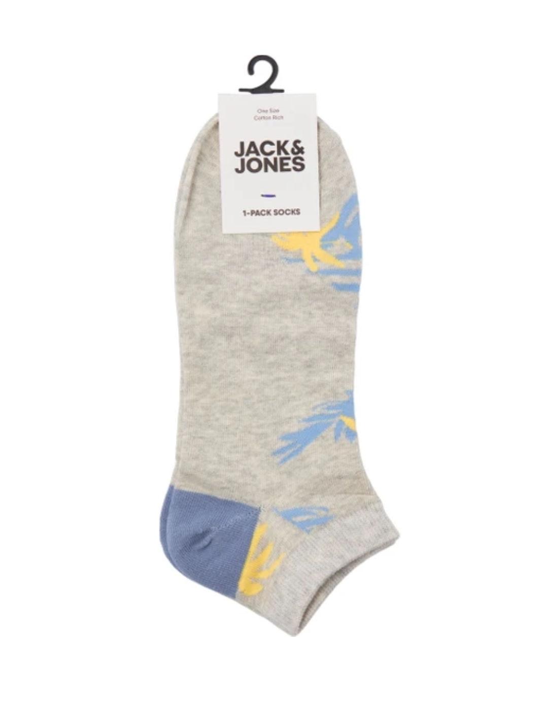 Calcetines Jack&Jones Recce gris bajos para hombre