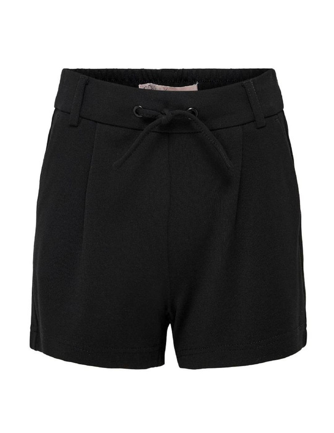 Short Only Kids Poptrash negro de tela para niña