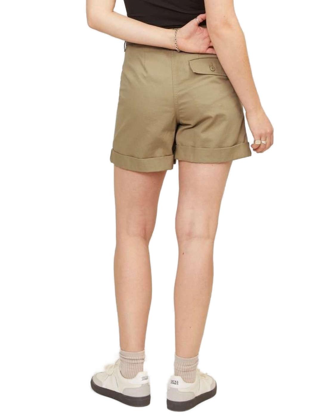 Short JJXX Maddy chino beige slim para mujer