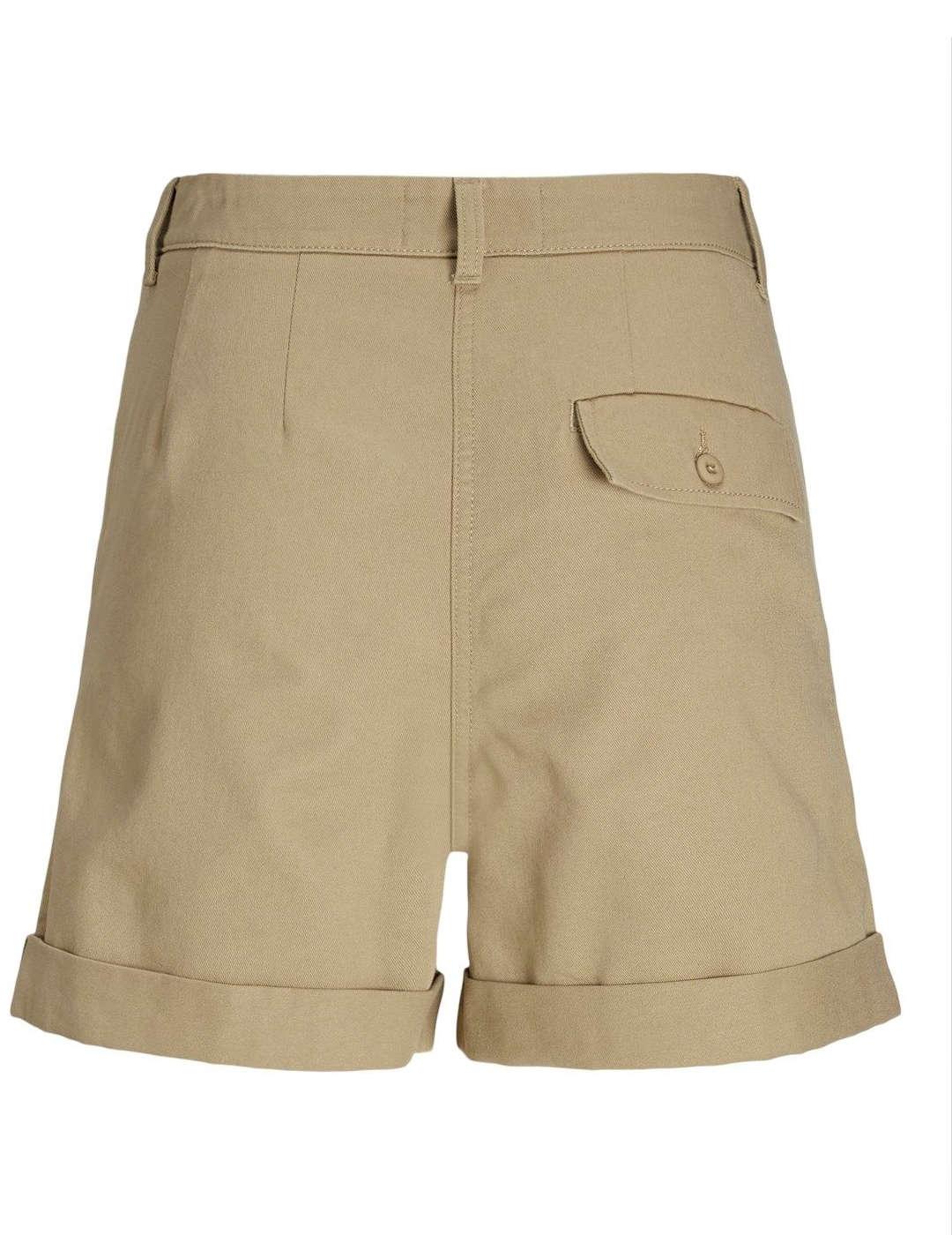 Short JJXX Maddy chino beige slim para mujer