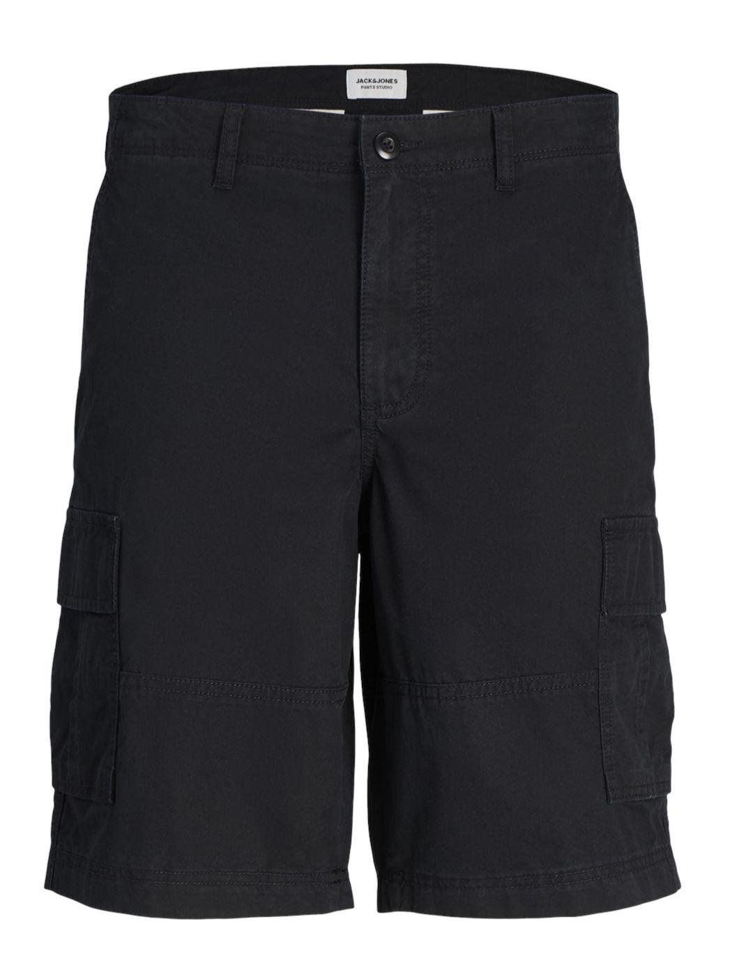 Bermuda cargo Jack&Jones Cole negro para hombre