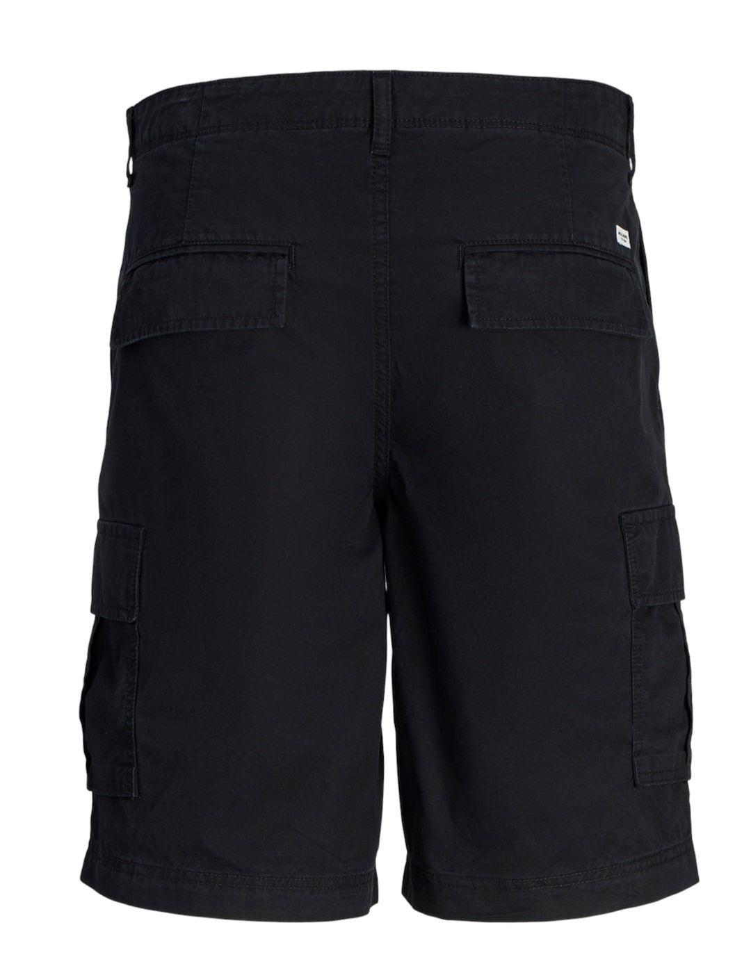 Bermuda cargo Jack&Jones Cole negro para hombre