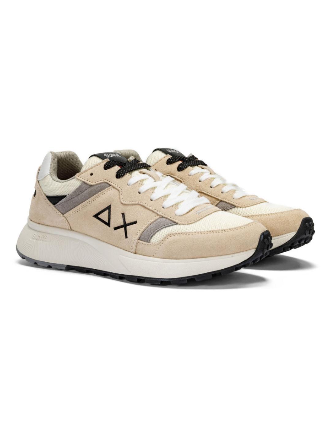 Zapatillas Sun68 Daddy blanco, beige y negro de hombre