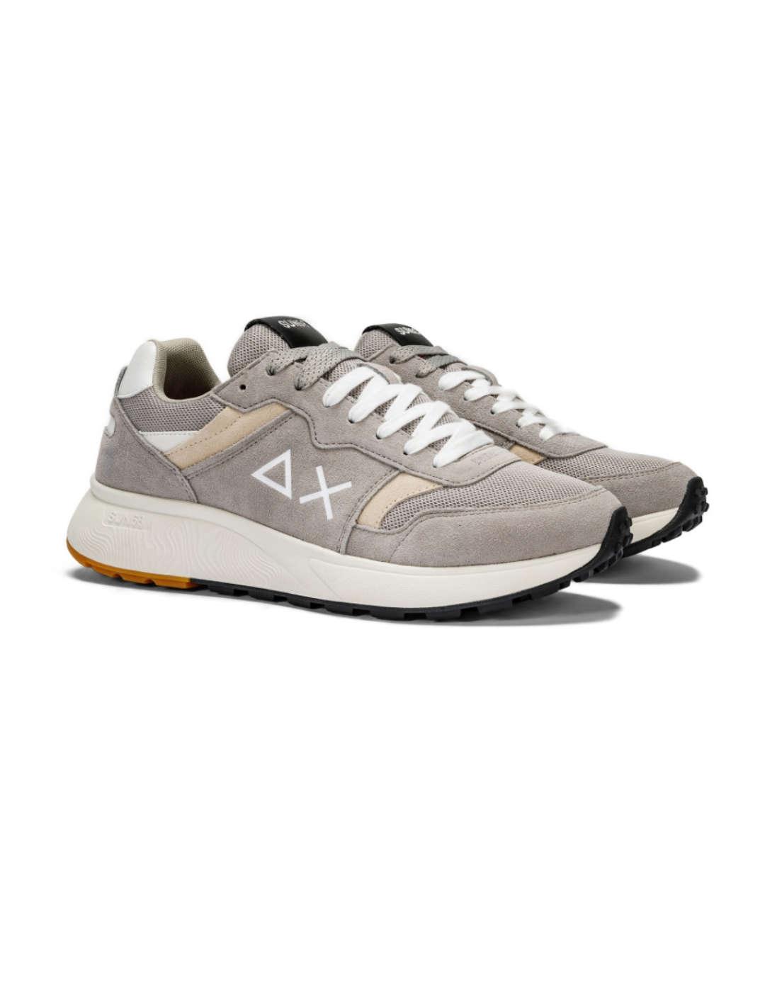 Zapatillas Sun68 Daddy gris y beige para hombre