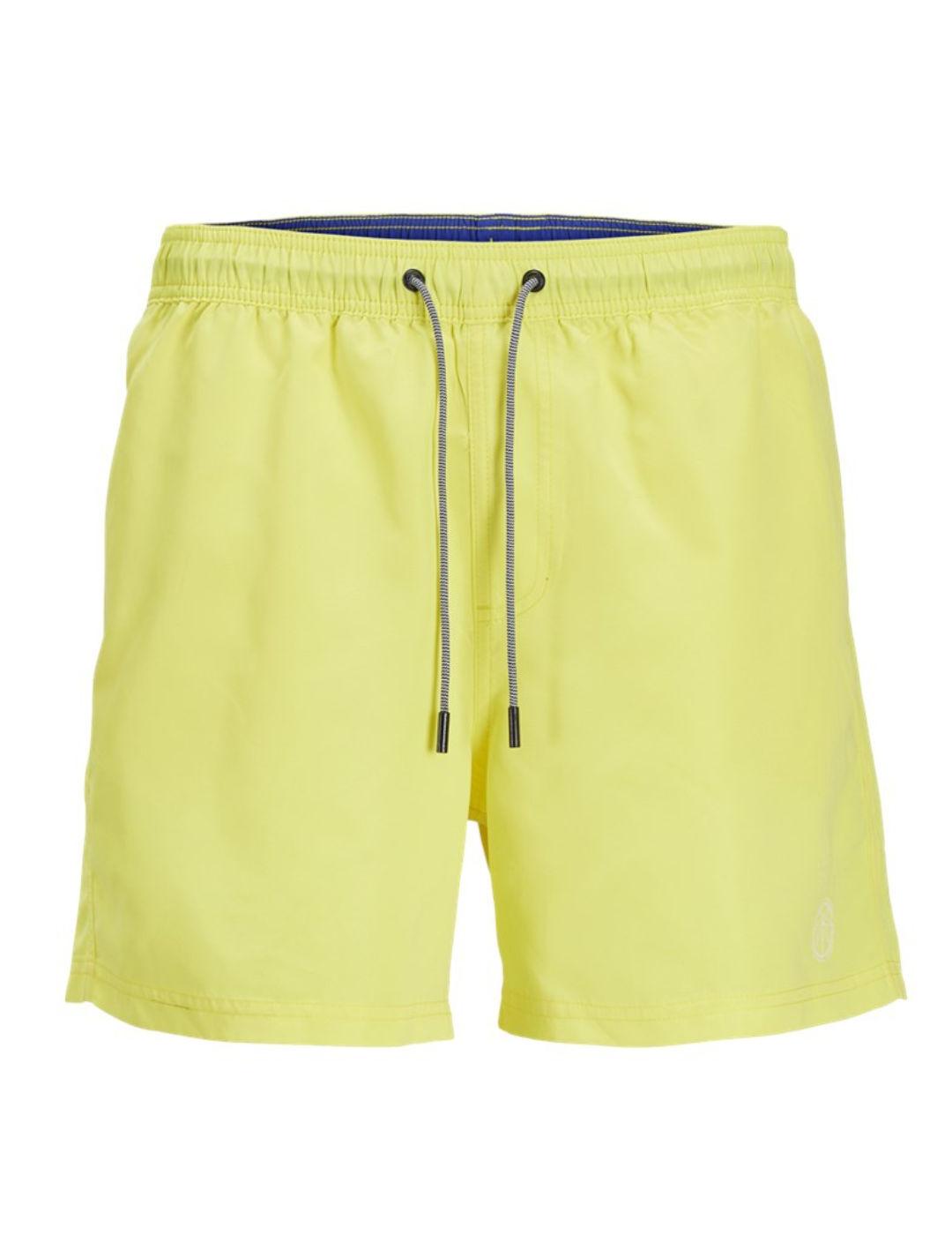 Bañador Jack&Jones Fiji amarillo cordón de ajuste de hombre