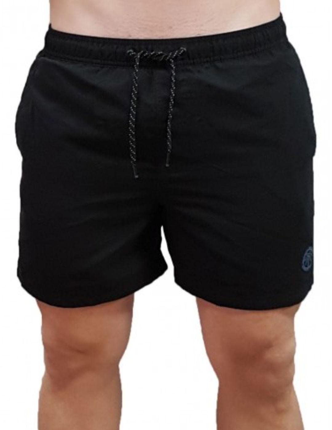 Bañador Jack&Jones Fiji negro cordón de ajuste de hombre