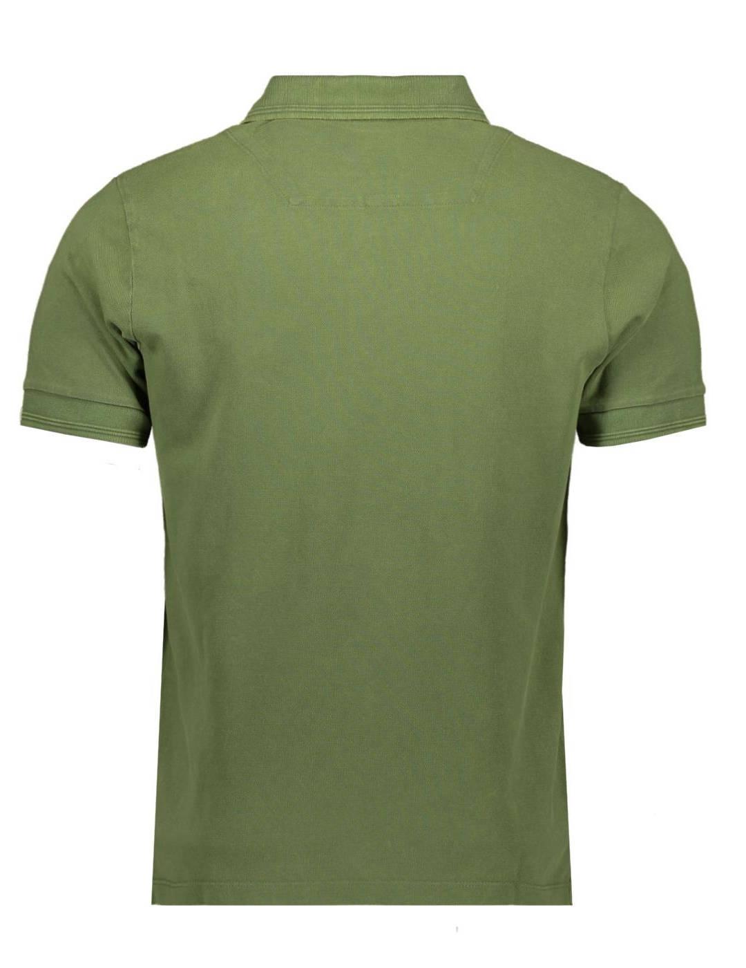 Polo Replay verde con logo regular manga corta para hombre