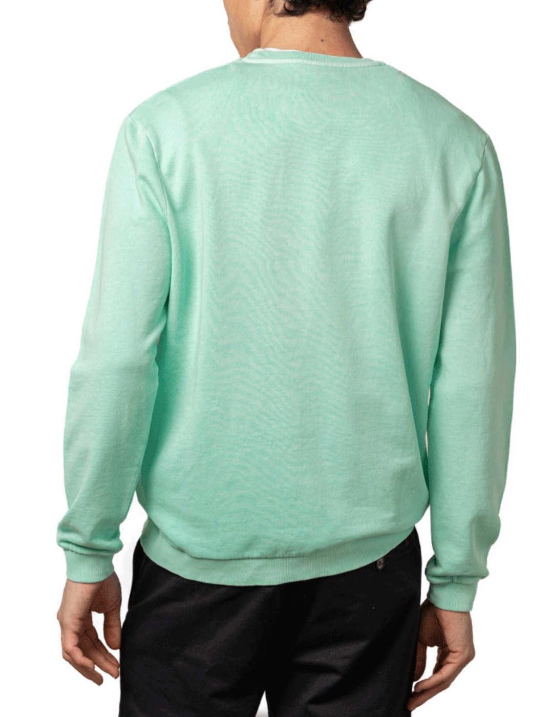 Sudadera Scotta Classic verde agua sin capucha para hombre