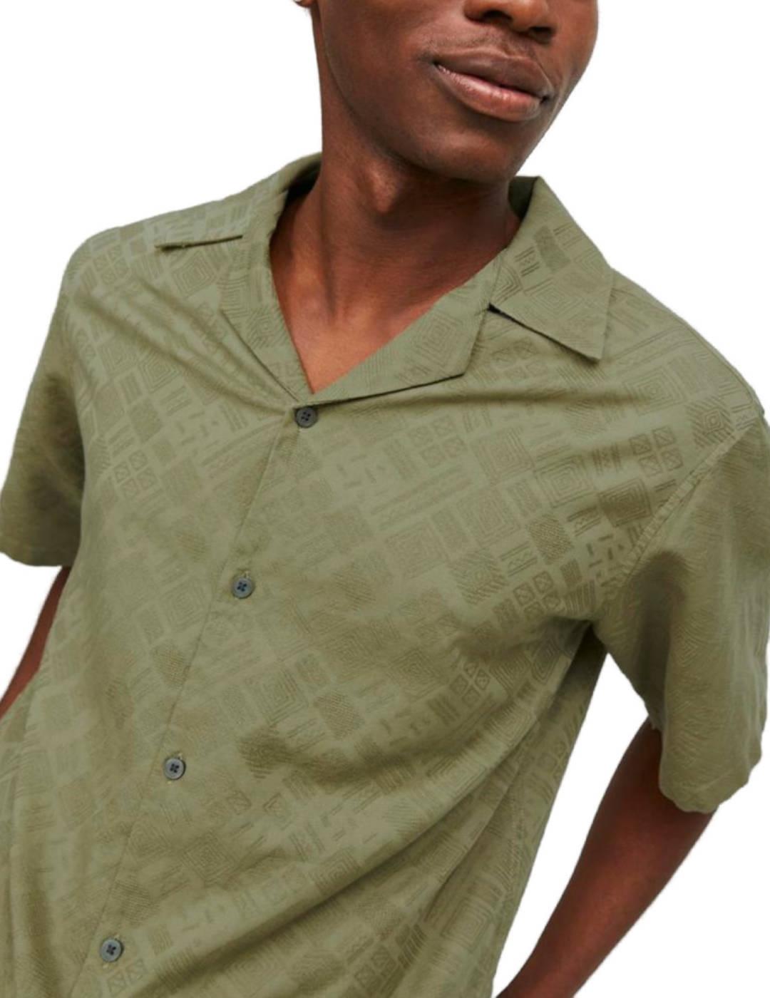 Camisa Jack&Jones Regon verde manga corta  para hombre