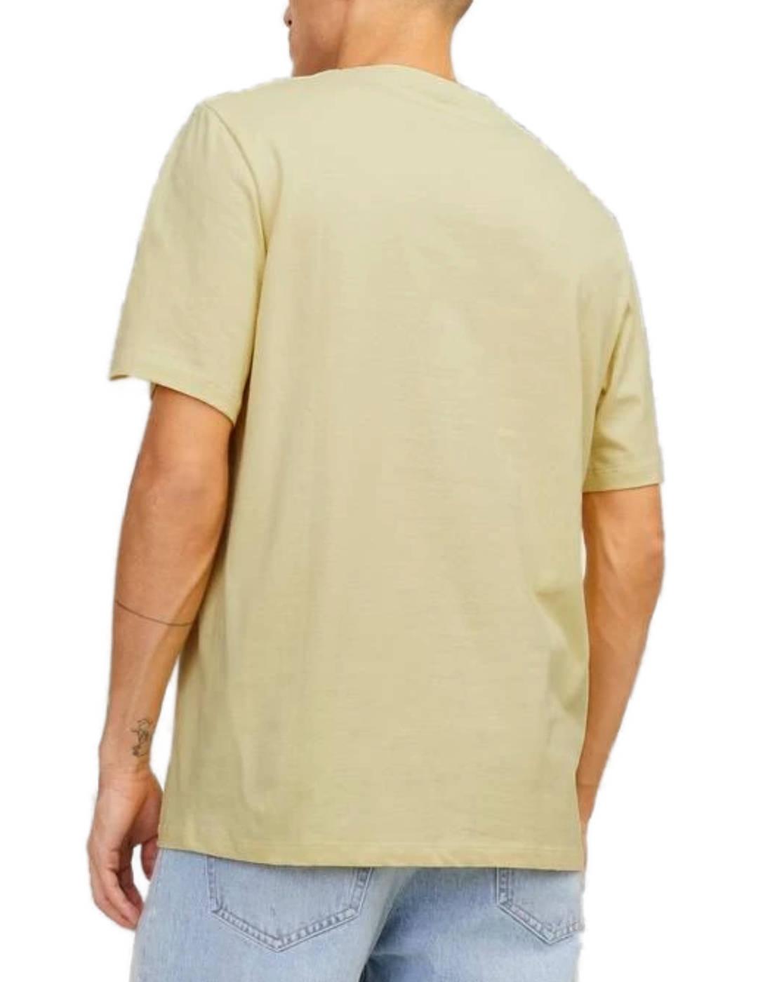 Camiseta Jack&Jones Summer amarillo manga corta para hombre
