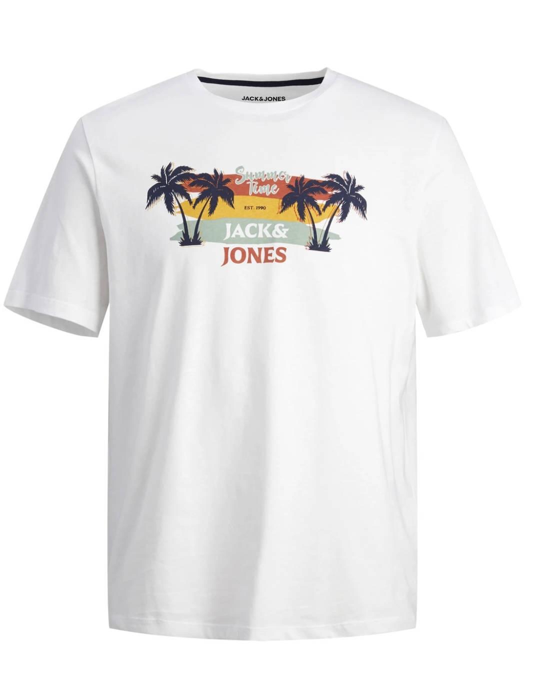 Camiseta Jack&Jones Summer blanca manga corta para hombre