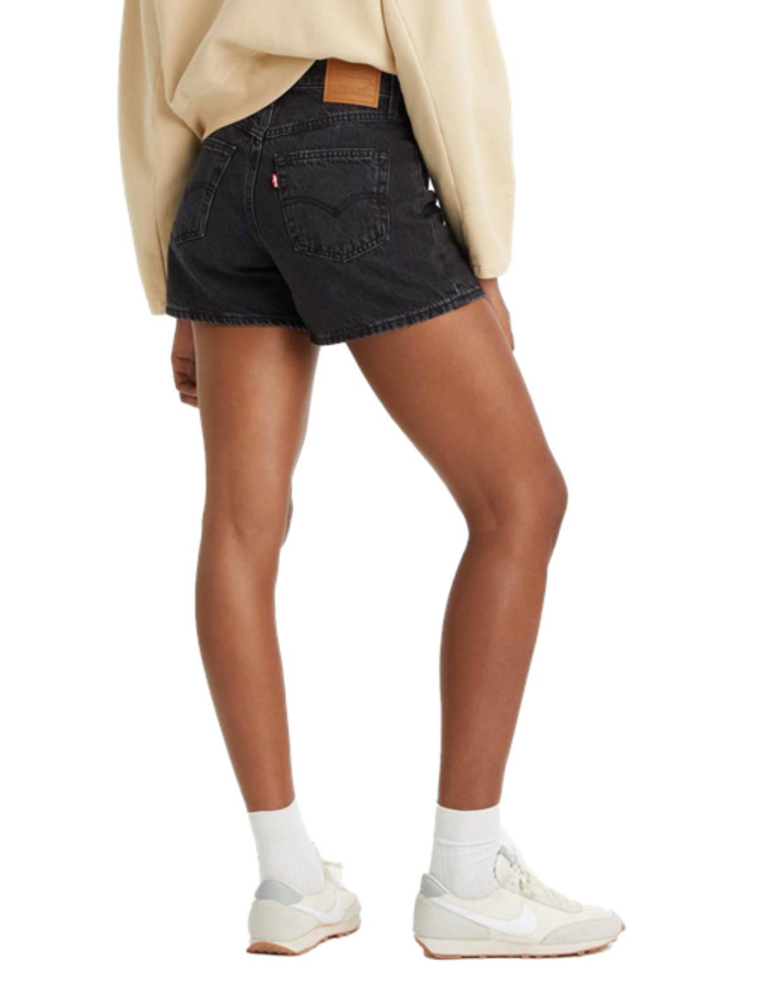 Shorts Levi´s 80S mom negros desgastados de mujer