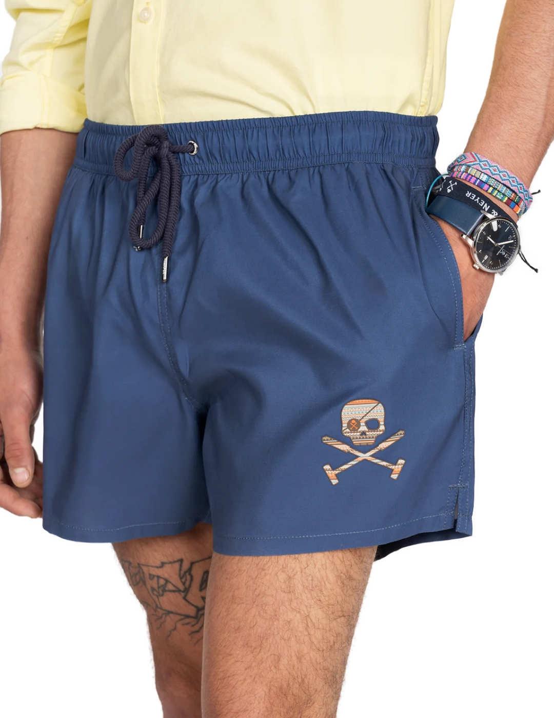 Bañador Harper Skull azul marino regular para hombre