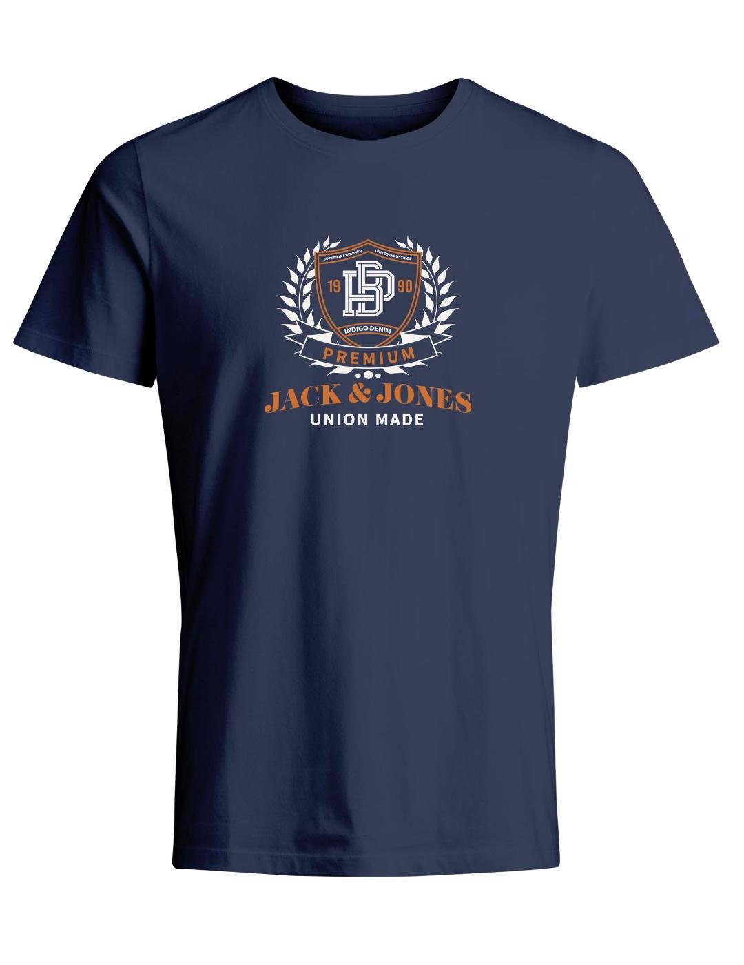 Camiseta Jack&Jones Cameros azul manga corta para hombre