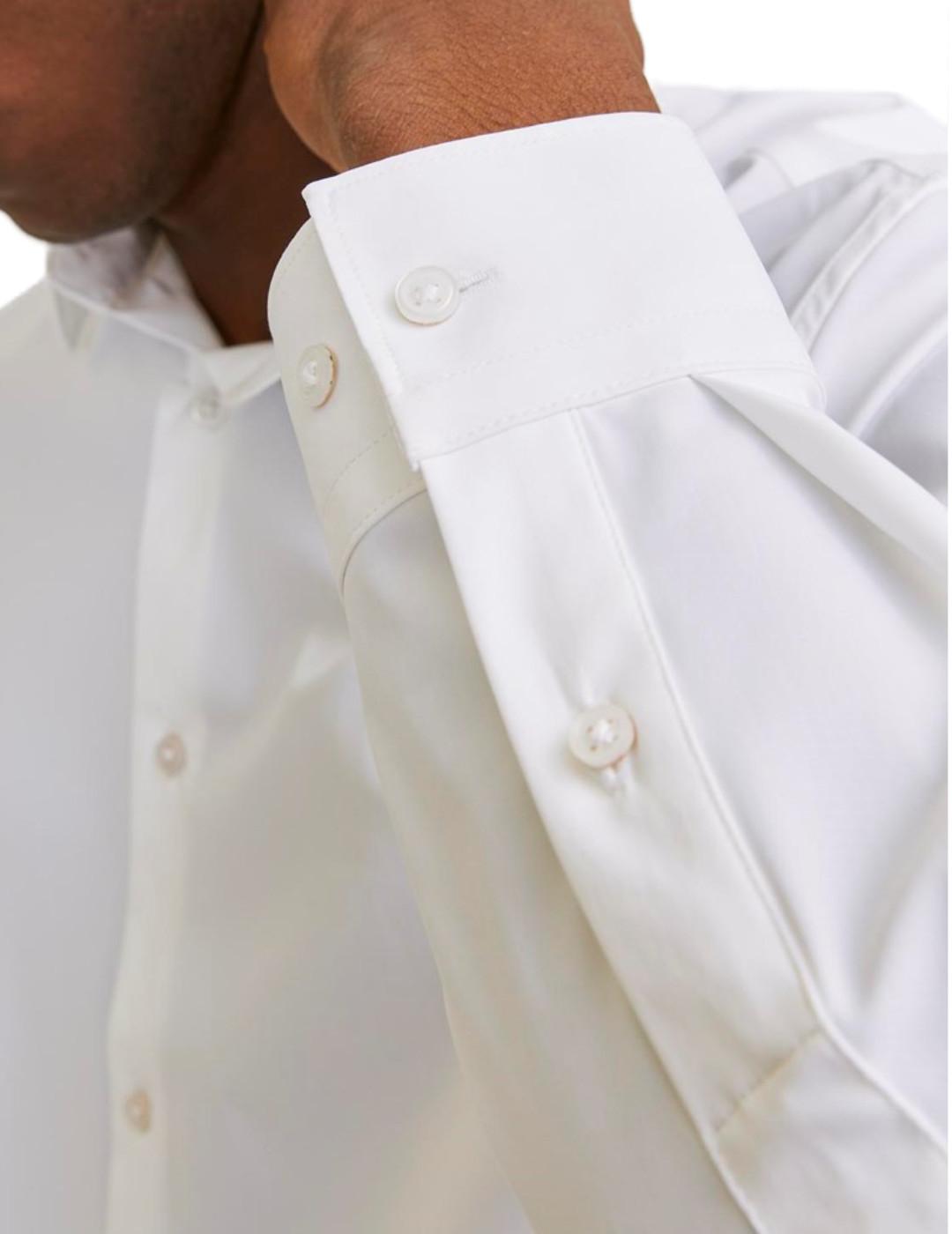Camisa Jack&Jones Active blanco manga larga para hombre