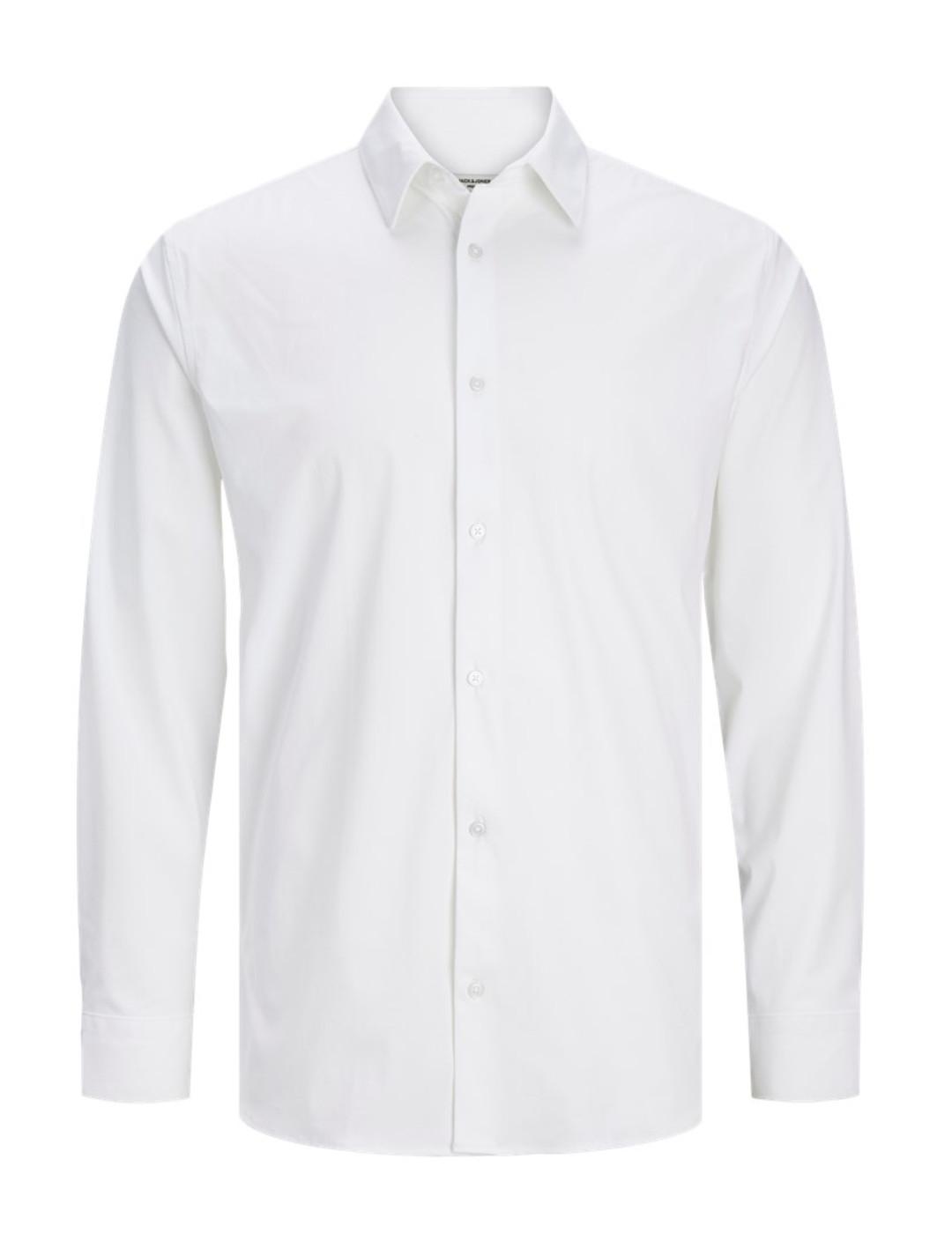 Camisa Jack&Jones Active blanco manga larga para hombre